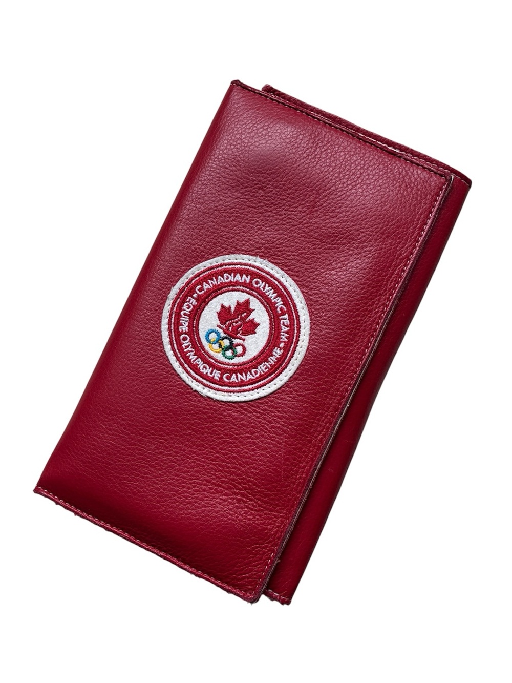 Roots Canada Vintage Red Genuine Leather Canadian Olympic Team Wallet